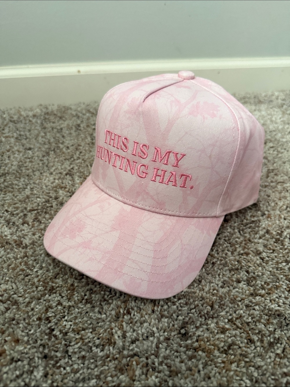 Pink "This Is My Hunting Hat" Baseball Cap